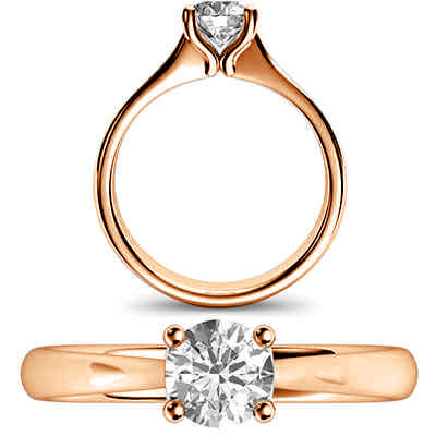  Rose Gold Solitaire engagement ring
