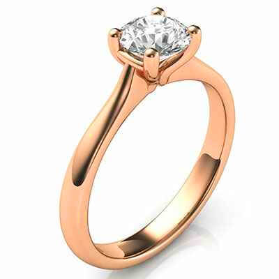  Rose Gold Solitaire engagement ring