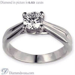 Picture of Criss Cross  solitaire engagement ring