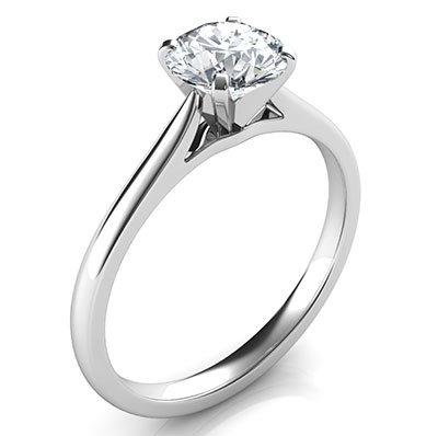 Delicate solitaire engagement ring settings -Patricia