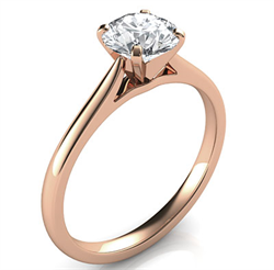 Picture of Delicate Rose Gold solitaire engagement ring-Patricia