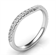 Foto Alianza de boda a juego para amigos con anillo de compromiso de diamantes laterales de