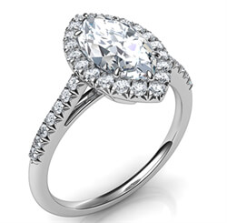 Picture of Delicate halo for Marquise,1.5 mm band