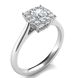 Picture of  Preset Engagement ring with 0.30 center and 0.15 sides