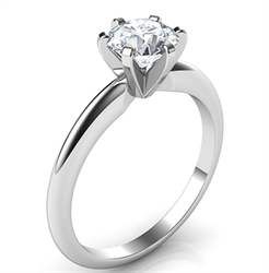Picture of 6 prongs Classic solitaire engagement ring settings