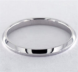 Picture of 2mm knife edge wedding ring, comfort fit