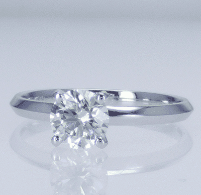2mm knife edge engagement ring, comfort fit