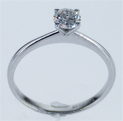 Foto Diamante natural F VS1 de 0,41 quilates, 4,8 mm, anillo de compromiso de talla ideal de