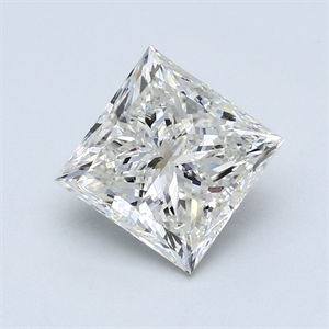2.50 Carats, Princess Diamond with  Cut, F Color, VS2 Clarity and Certified by EGL