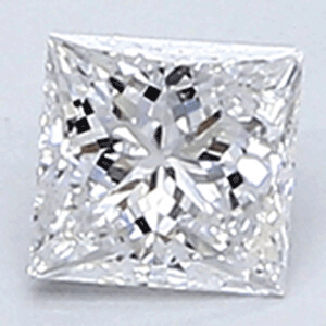 0.20 Carats, Princess Diamond with Very Good Cut, E Color, VVS2 Clarity and Certified By CGL