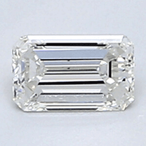 0.24 Carats, Emerald Diamond with Very Good Cut, H Color, VVS2 Clarity and Certified By CGL