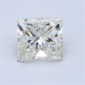 1.06 Carats, Princess Diamond with  Cut, G Color, SI1 Clarity and Certified by EGL