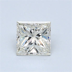 0.67 Carats, Princess Diamond with  Cut, G Color, VVS2 Clarity and Certified by EGL