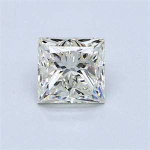 0.74 Carats, Princess Diamond with  Cut, G Color, VS2 Clarity and Certified by EGL