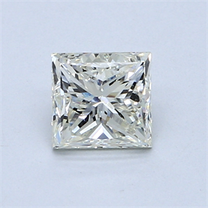 0.89 Carats, Princess Diamond with  Cut, G Color, VS1 Clarity and Certified by EGL