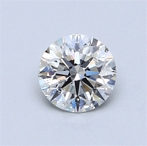 0.70 Carats, Round Diamond with Excellent Cut, J Color, SI2 Clarity and Certified by GIA