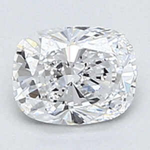 0.35 Carats, Cushion Diamond with Very Good Cut, D Color, VS2 Clarity and Certified By EGL