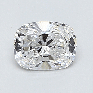 0.34 Carats, Cushion Diamond with Very Good Cut, D Color, VS1 Clarity and Certified By EGL