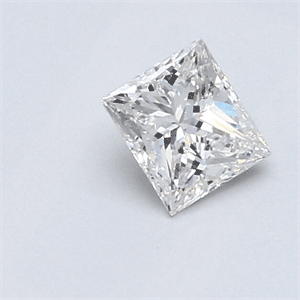 0.55 Carats, Princess Diamond with Very Good Cut, E Color, SI1 Clarity and Certified By EGS/EGL