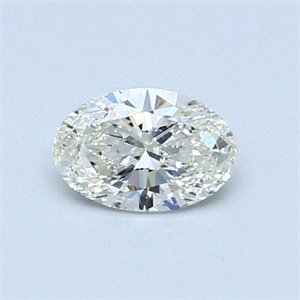 0.50 Carats, Oval Diamond with  Cut, J Color, VS2 Clarity and Certified by GIA