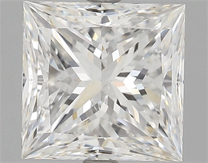 3.02 Carats, Princess Diamond with  Cut, E Color, SI1 Clarity and Certified by GIA