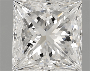 2.01 Carats, Princess Diamond with  Cut, D Color, VVS1 Clarity and Certified by GIA