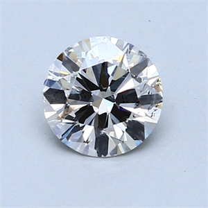 0.80 Carats, Round Diamond with Excellent Cut, H Color, SI1 Clarity and Certified by EGL