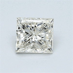 0.90 Carats, Princess Diamond with  Cut, H Color, VVS2 Clarity and Certified by EGL