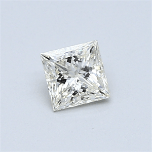 0.42 Carats, Princess Diamond with  Cut, H Color, VS1 Clarity and Certified by EGL