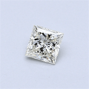 0.34 Carats, Princess Diamond with  Cut, H Color, VVS1 Clarity and Certified by EGL