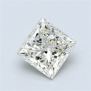 0.92 Carats, Princess Diamond with  Cut, I Color, SI1 Clarity and Certified by EGL