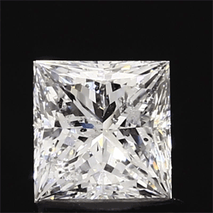 1.05 Carats, Princess Diamond with  Cut, D Color, SI2 Clarity and Certified by EGL