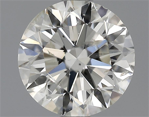 0.80 Carats, Round Diamond with Very Good Cut, G Color, SI2 Clarity and Certified by EGL
