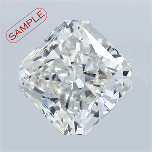 0.43 Carats, Radiant Diamond with  Cut, G Color, VS2 Clarity and Certified by GIA