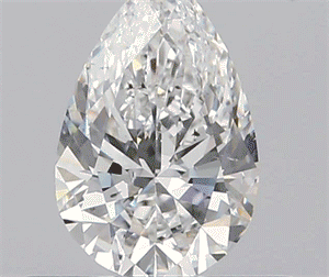 0.50 Carats, Pear E Color, SI2 Clarity and Certified by GIA