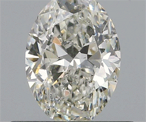 0.55 Carats, Oval J Color, SI1 Clarity and Certified by GIA