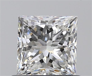 0.70 Carats, Princess G Color, IF Clarity and Certified by GIA