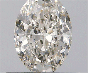 0.50 Carats, Oval J Color, SI1 Clarity and Certified by GIA