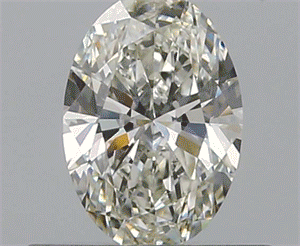 0.50 Carats, Oval J Color, VVS2 Clarity and Certified by GIA