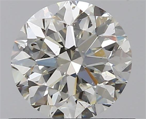 0.70 Carats, Round with Very Good Cut, J Color, SI1 Clarity and Certified by GIA