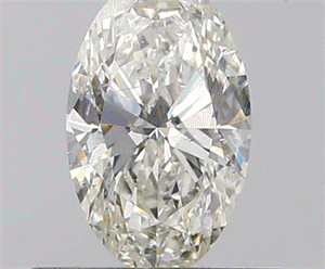 0.50 Carats, Oval J Color, SI2 Clarity and Certified by GIA