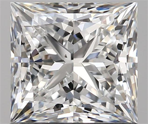 1.01 Carats, Princess F Color, SI1 Clarity and Certified by GIA