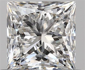 0.61 Carats, Princess F Color, VVS2 Clarity and Certified by GIA