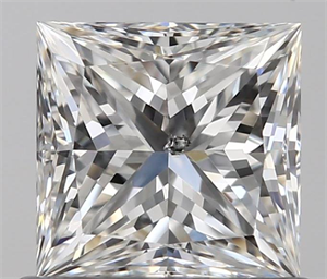 0.71 Carats, Princess G Color, SI2 Clarity and Certified by GIA
