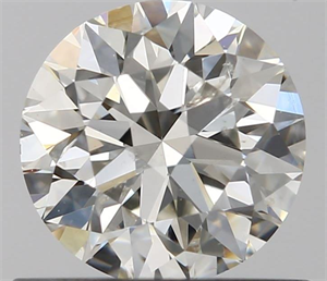 0.70 Carats, Round with Excellent Cut, J Color, SI2 Clarity and Certified by GIA