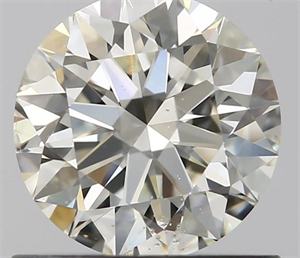 0.80 Carats, Round with Excellent Cut, K Color, SI2 Clarity and Certified by GIA