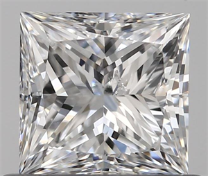 0.60 Carats, Princess E Color, SI1 Clarity and Certified by GIA