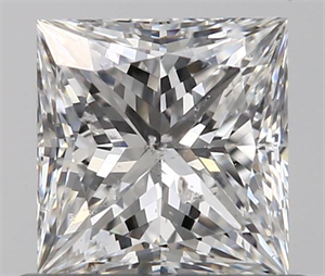 0.70 Carats, Princess F Color, SI2 Clarity and Certified by GIA