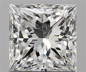 1.00 Carats, Princess F Color, SI1 Clarity and Certified by GIA