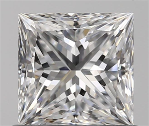 0.71 Carats, Princess D Color, VS1 Clarity and Certified by GIA